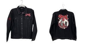 Ghost Jacket Progressive Rock Band Denim Mens XL Black Jean Jacket